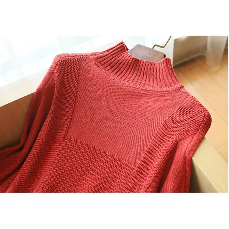 XITAO Korean Style Turtleneck Sweater Women Plus