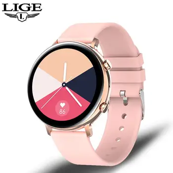 

LIGE Smart Watch1.28" Full Touch Screen ECG Bluetooth Dial Incoming Call Remind Heart Rate Monitor IP68 Waterproof Smartwatch