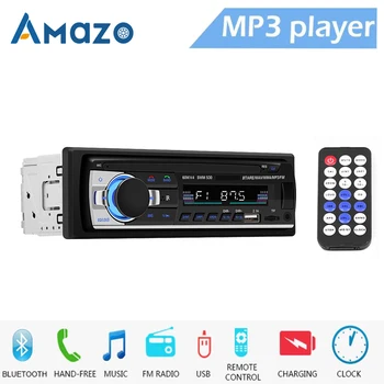 

1 Din Bluetooth Autoradio Car Stereo Radio FM Aux Input Receiver TF USB 12V In-dash Car MP3 Multimedia Player 1Din