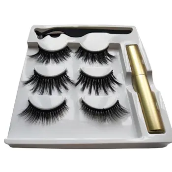 

3 Pair/Set Magnetic Eyeliner Magnet False Eyelashes Magnetic Eyeliner 3 Pairs Of Magnet False Eyelashes Set