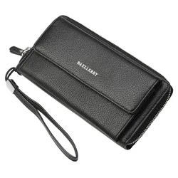 Men Wallets Long Quality Large Capacity Business Organizer Wallet PU Leather Phone Pocket Card Holder Male Wallet