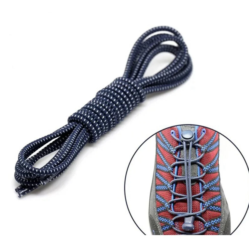 1 Pair Unisex Elastic Lock Shoelaces Running Jogging Trainer Reflective Sneakers Laces No Tie Shoe Laces Sports Shoelaces - Цвет: 15