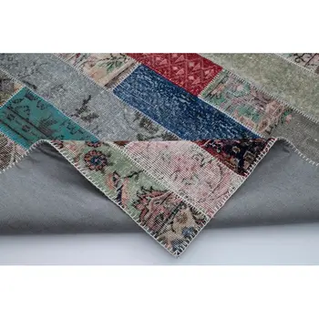 

203x305 Cm Multicolor Handmade Modern Patchwork Rug-7x10 Ft