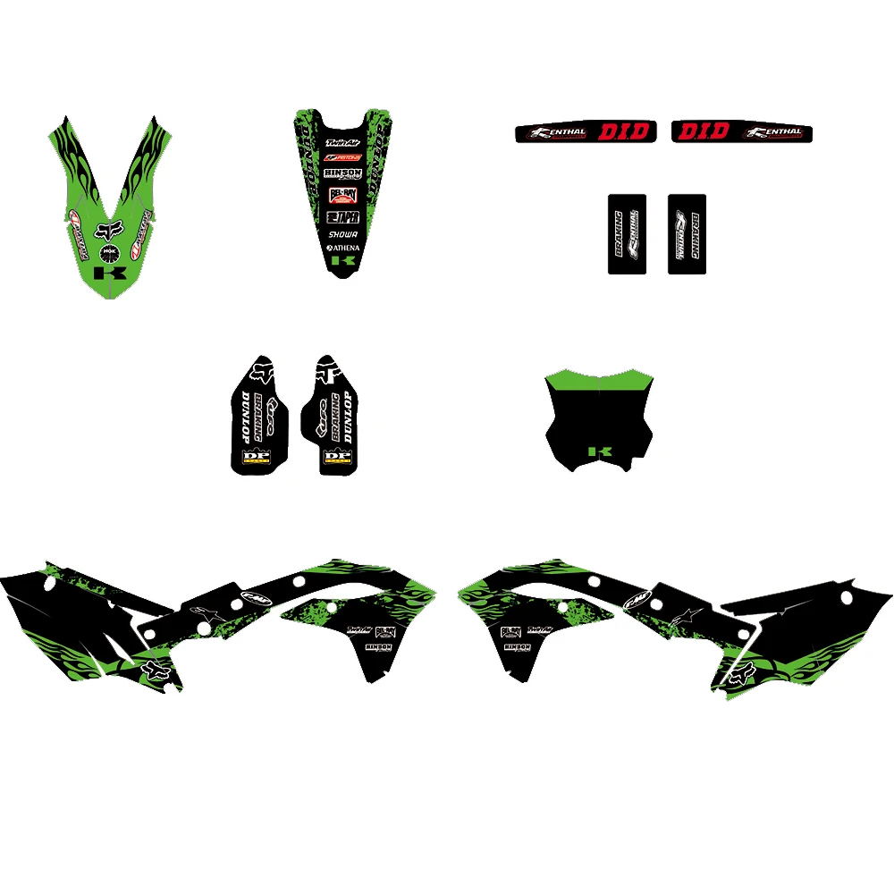 

Full Decals Kit For Kawasaki KX250F KXF250 2017 - 2020 2019 2018 KX 250F KXF 250 Adhesive Motorcycle Accessories Fairing Sticker