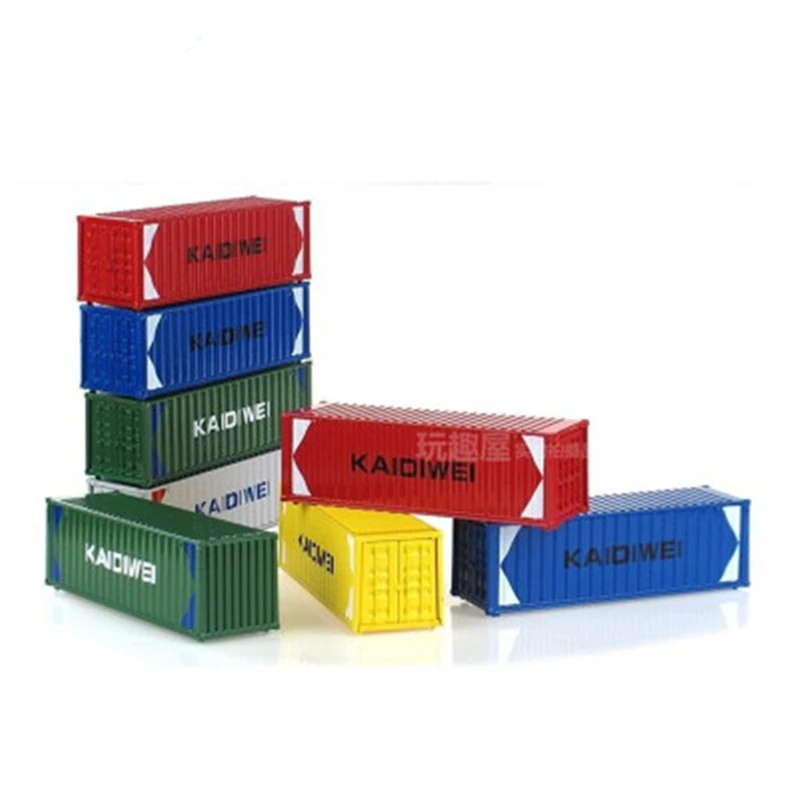 

6 PCS 1:50 container model, diy toys toys for children metal model architecture corvette ho scale