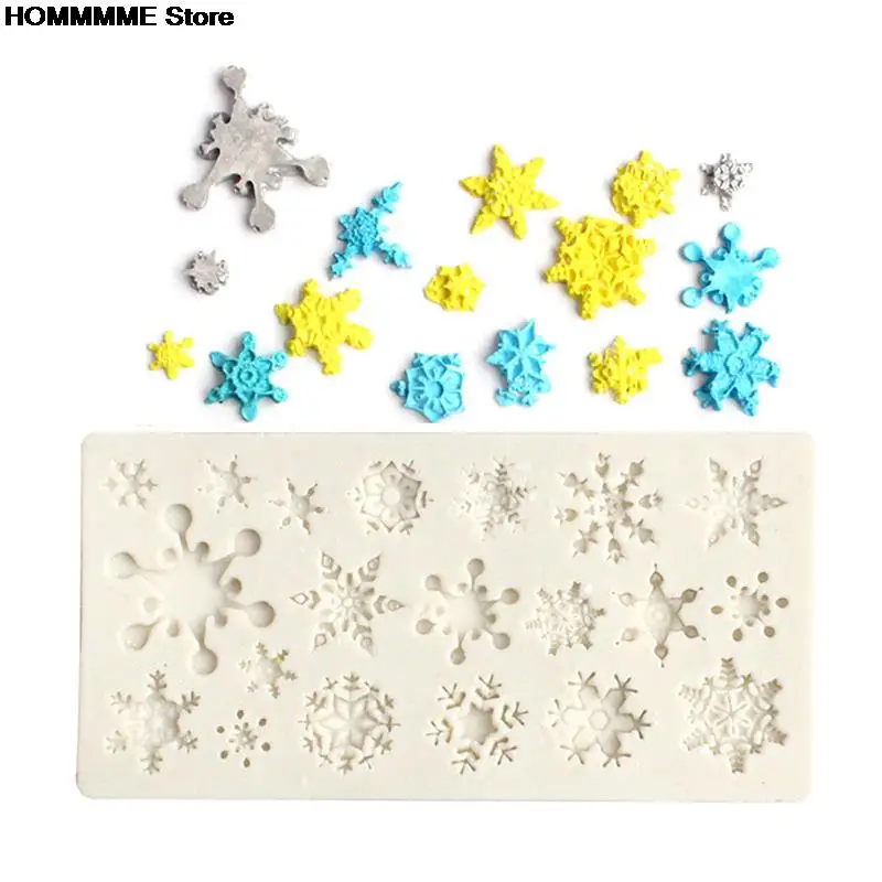 Chocolate Cake Mold Christmas Snowflake Pattern Silicone Baking Non-stick And Heat-resistant Kitchen Handmade Tools | Дом и сад
