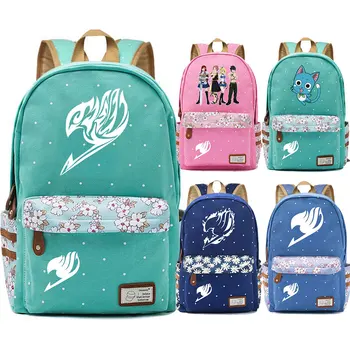 

F2902Cartoon Anime Fire Dragon Fairy Tail Children Schoolbag Girls School bag Women Bagpack Teenagers Canvas Lady Femme Backpack