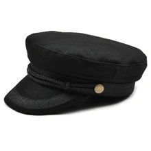 Hat Flat Top Hats For Women Black Female Cap