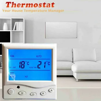 

Central Air-conditioning Digital LCD Thermostat 4 Adjustable Wind Modes 220V Programmable Air Heating Controller