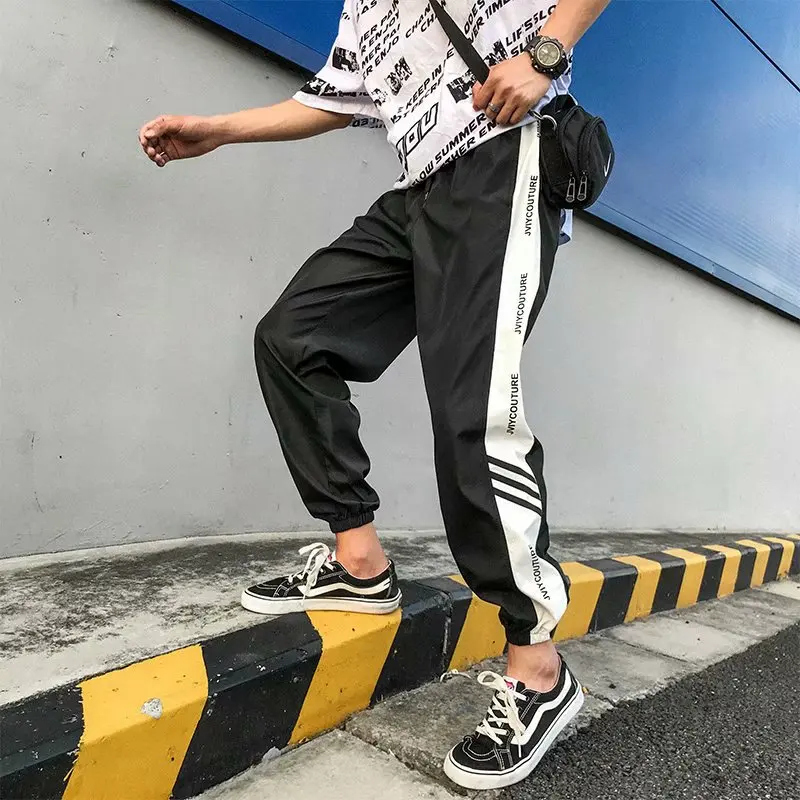 Осенние японские стильные спортивные мужские штаны для бега Светоотражающие Гаремные тренировочные брюки Pantalones Homme уличная мужские брюки