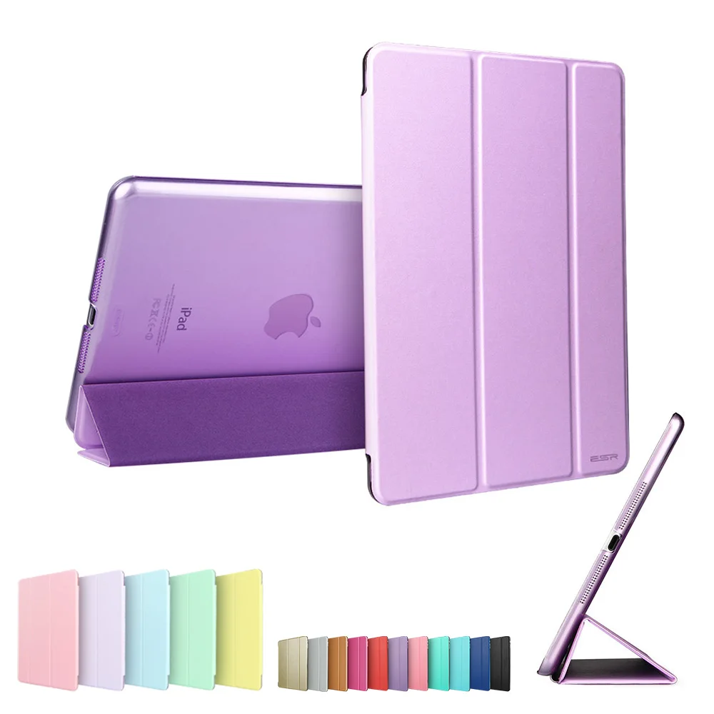 Чехол для iPad Mini 3 2 1, ESR из искусственной кожи, силиконовый мягкий чехол, трехслойная подставка, Авто Режим сна/Пробуждение, умный чехол для iPad Mini 2, чехол - Цвет: Fragrant Lavender