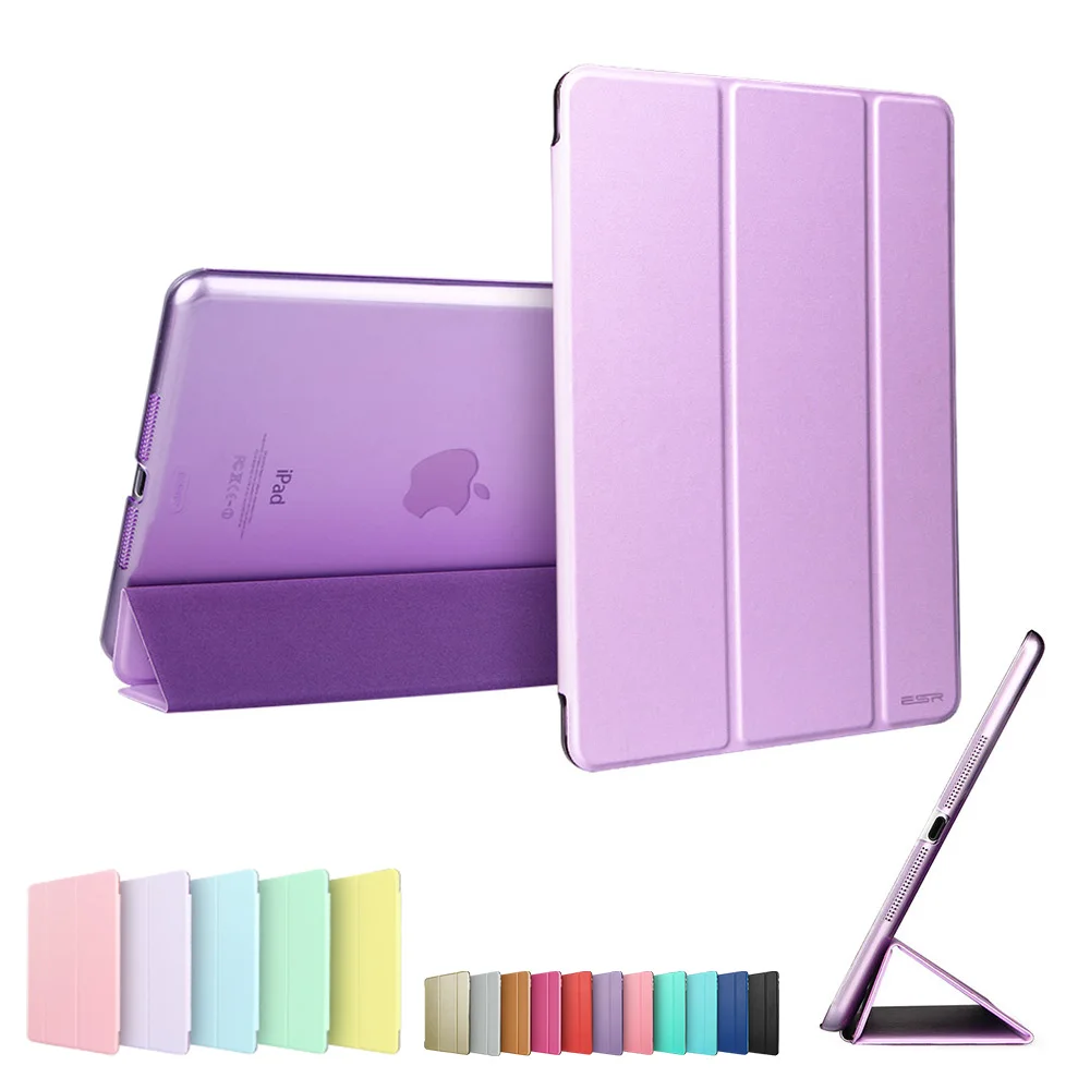 Fragrant Lavender Чехол для iPad Mini 3 2 1, ESR из искусственной кожи, силиконовый мягкий чехол, трехслойная подставка, Авто Режим сна/Пробуждение, умный чехол для iPad Mini 2, чехол - Цвет: Fragrant Lavender