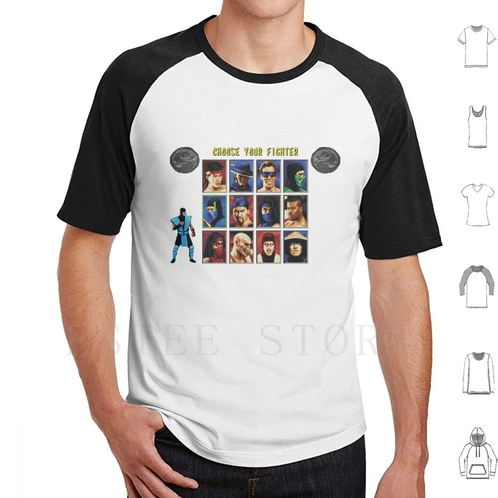 Mortal Kombat 2-Scegli Sub Zero T Shirt Cotton Men Diy Print Mortal Kombat Mega Drive Genesis Snes Game Gear Gameboy Amiga
