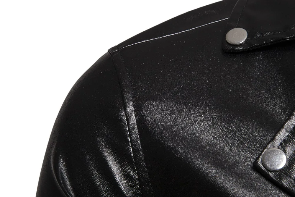 

AliExpress Hot Selling MEN'S Leather Coat Leather Jacket Fold-down Collar PU Leather Short Casual Men'S Wear Motorcycle Jacket X