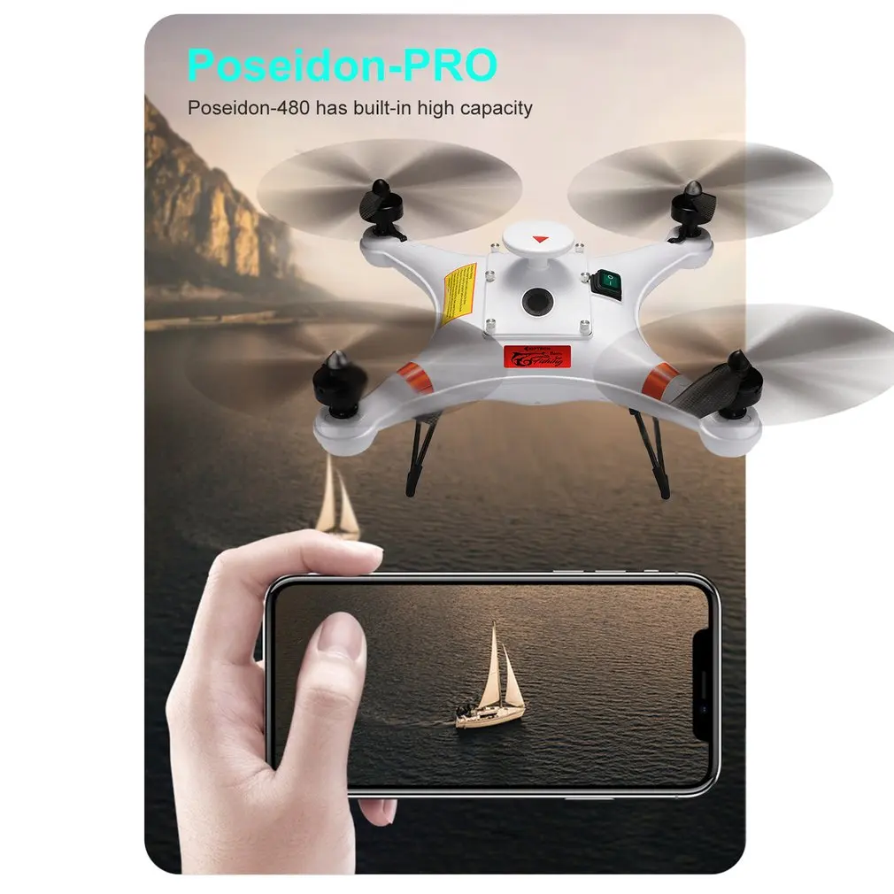 Poseidon-PRO рыболовный Дрон FPV gps беспилотная камера д/у с 1080P камерой с 40A ESC рыболовные пусковые водонепроницаемые дроны Квадрокоптер