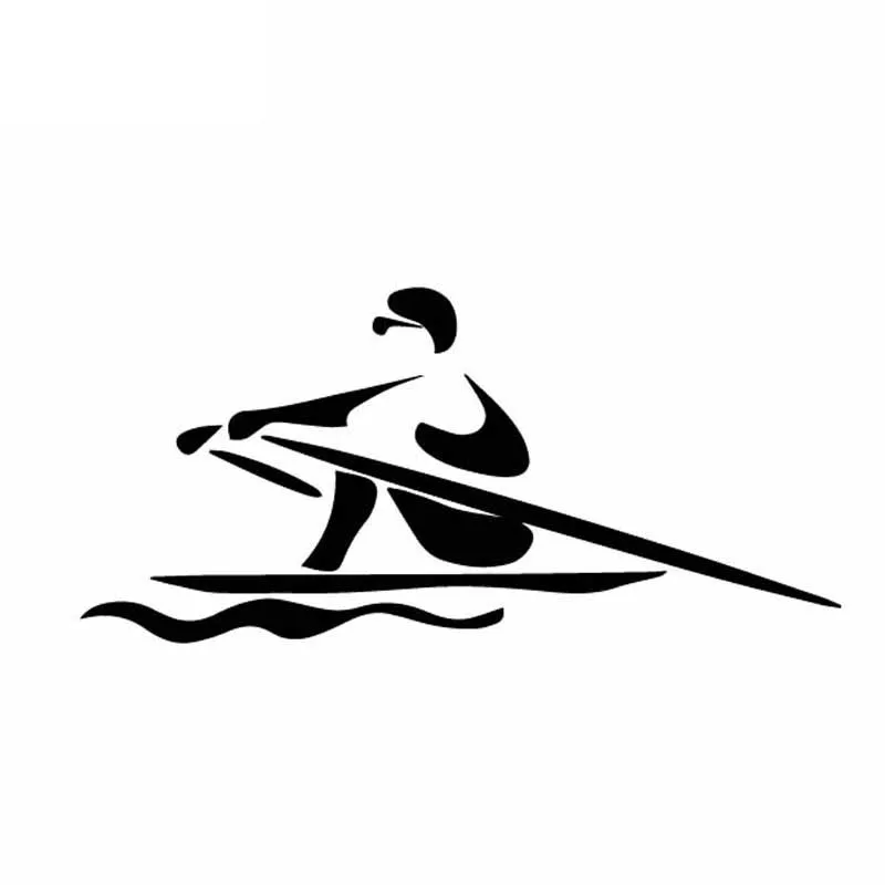Car Stickers Simple Travel Boat Rowing Rudder Line Pvc Car Decoration