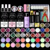 Full Nail Manicure Set Pro Acrylic Kit With Drill Machine Acrylic Liquid Nail Glue Glitter Powder Nail Tips Nail Art Tool Kit 1