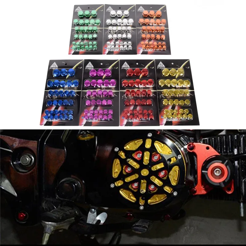 30Pcs Motorcycle Nut Bolt Cap Cover Decoration Centro Motor Bike Ornamental Molding For Yamaha Kawasaki Honda Benelli BMW Suzuki
