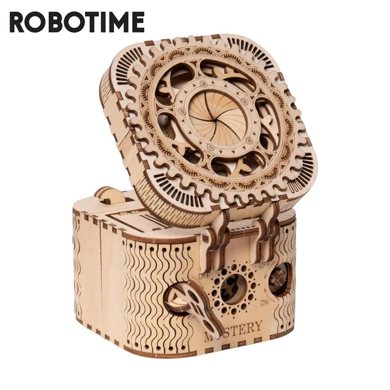 Креативная 3D коробка для сокровищ Robotime деревянная головоломка хранения