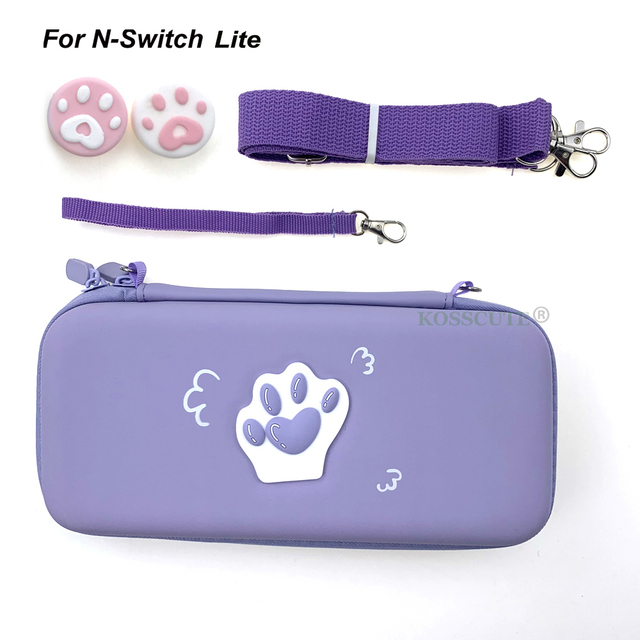 Paw Bag for Nintendos NS Lite Console Joycons Protect Game Bag For NS Switch Storage Bag Lanyad String Game Card Case