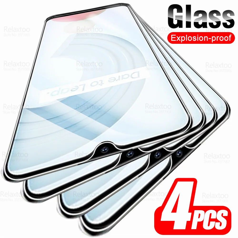 4 шт. закаленное стекло для Oppo Realme C21 Y C21Y Realmi C11 2021 C20 C12 C15 C3 C25 S C17 C 21 11 20 12 25 17 3 15 Защитная пленка