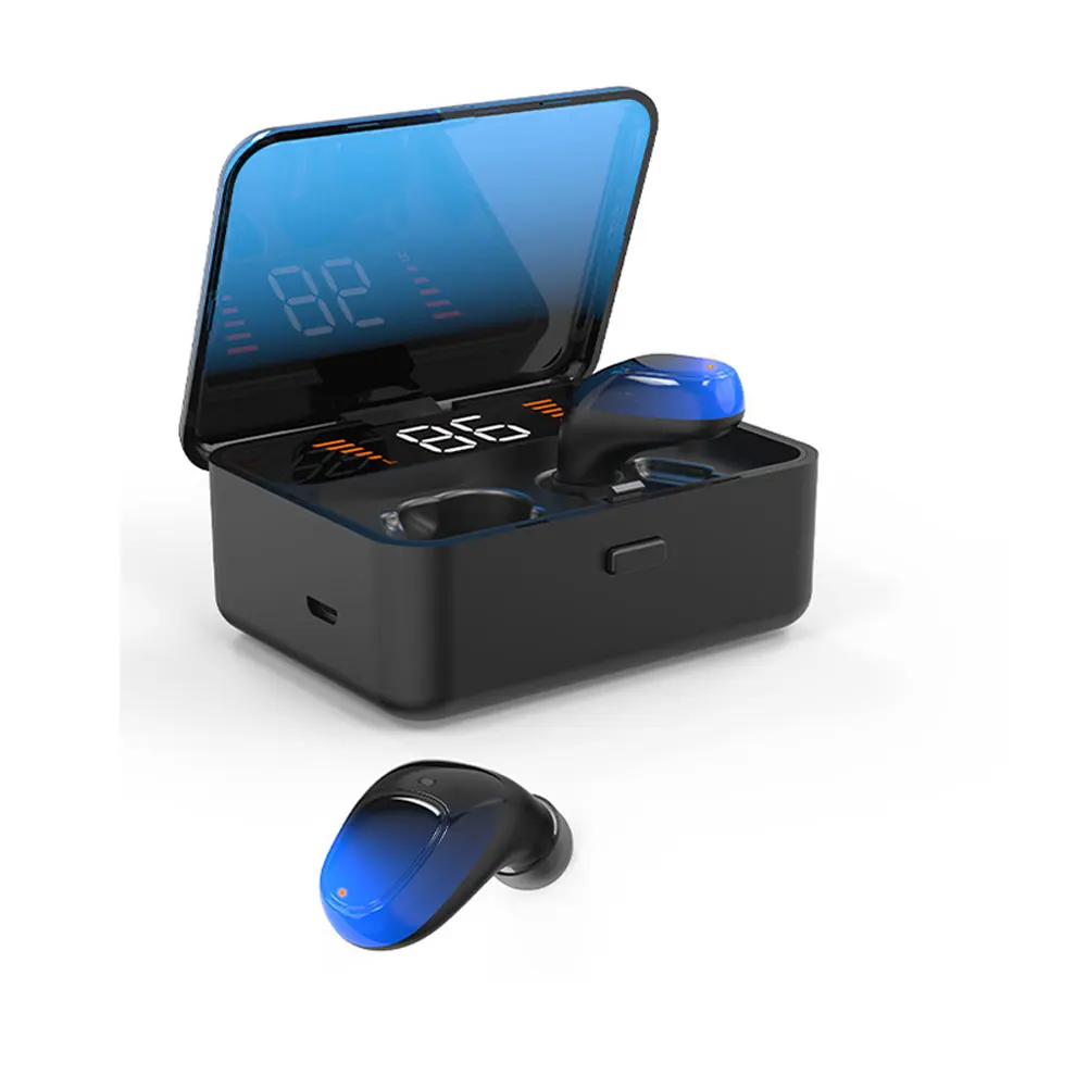 ES01 TWS Bluetooth наушники 5,0 9D стерео вкладыши в ухо громкой связи беспроводные Игровые наушники IPX5 Водонепроницаемый светодиодный внешний Смарт-аккумулятор