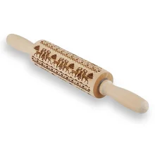 35 см/43 см Скалка тиснение многофункциональный ролик для теста ручная новогодняя елка паста DIY