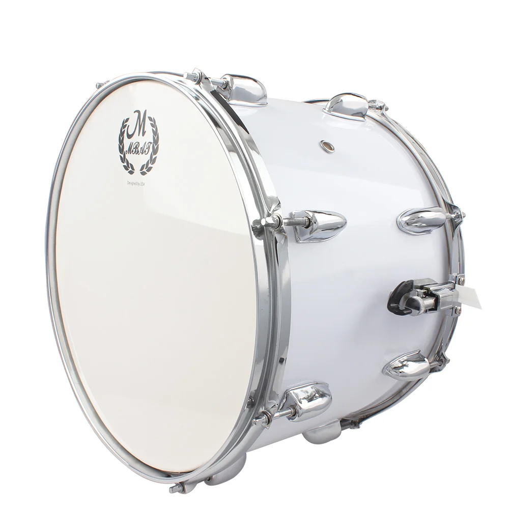 

14in Marching Drum Stainless Steel & Maple Wood Body PVC Drumhead with Sticks Shoulder Strap Key for Professional Drummer