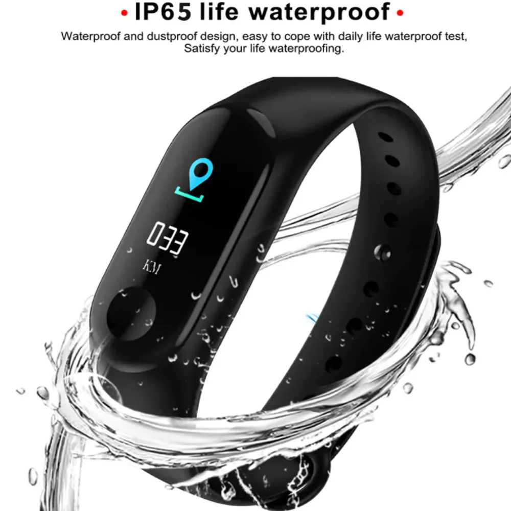 Rovtop M3 Pro умные часы пульсометр фитнес Смарт-браслет M3 Pro цветной экран Смарт Wirstband кровяное давление фитнес-умные часы