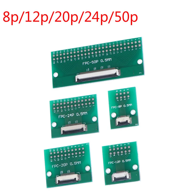 1 шт. 8P/12P/20P/24P/50Pin 0 5 мм FFC FPC для DIP 2 54 PCB конвертер плата адаптер розетка пластина