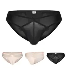 Марлевые сексуальные кружевные трусы для мужчин, высокоэластичное сексуальное нижнее белье, стринги для геев, нижнее белье, трусы, мужские дышащие трусы, эротические трусы FD