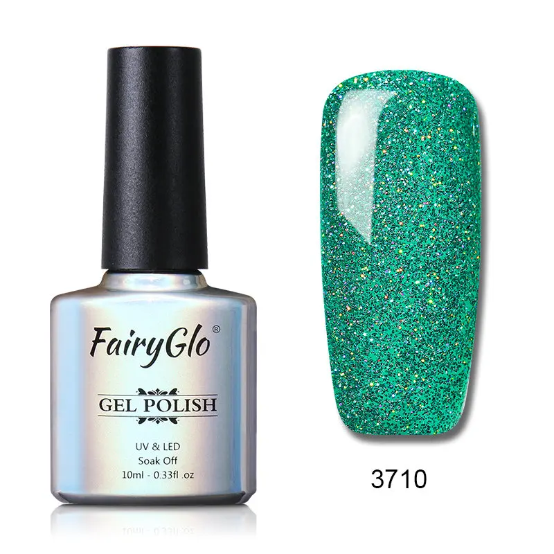 FairyGlo 10 мл Алмазный Гель-лак для ногтей Vernis Полупостоянный УФ-светодиодный Блестящий Гель-лак с эффектом замачивания Гибридный эмалированный лак - Цвет: 3710