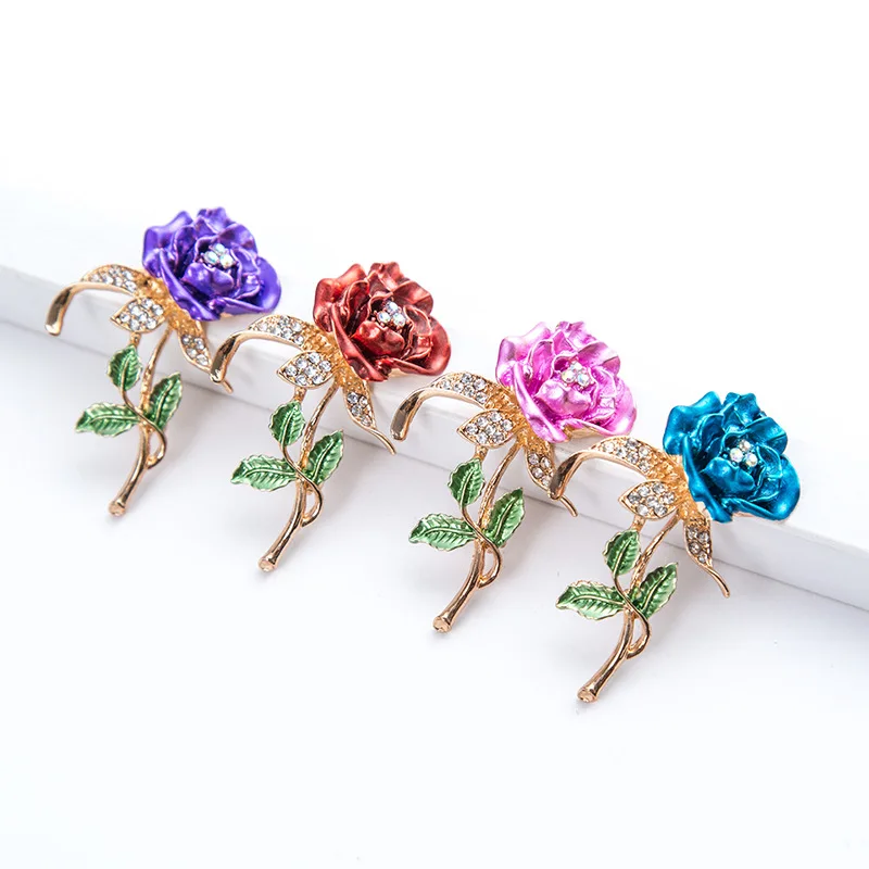 FLOWER DIAMANTE BUCKLES PACK OF 10 4COLOUR FREE DELIVERY FASHION BROOCH WEDDING 