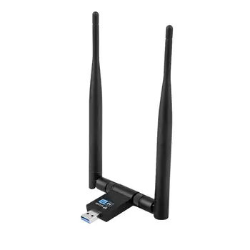 

AC1200M Wireless Network Card 1200Mbps USB3.0 WiFi Router Signal Receiver Adapter 2.4GHz/5GHz Dual-band 5dBi PC Antenna Gigabit