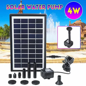 

4W 380L/H Water Pump 10V Solar Power Floating Fountain Submersible Waterfall Water Fountain Solar Panel Set For Garden Fish Pond