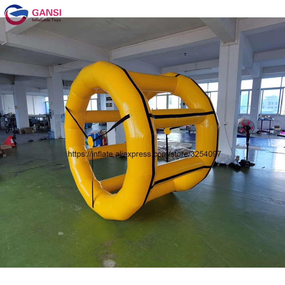 Popular running roller toy wonder waling wheel inflatable water cylinder for water floating