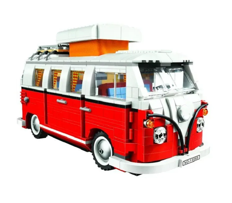 Самая низкая цена Volkswagen T1 Camper Van James Bond Aston Martin DB5 Forded Mustanged строительные блоки кирпичи игрушки