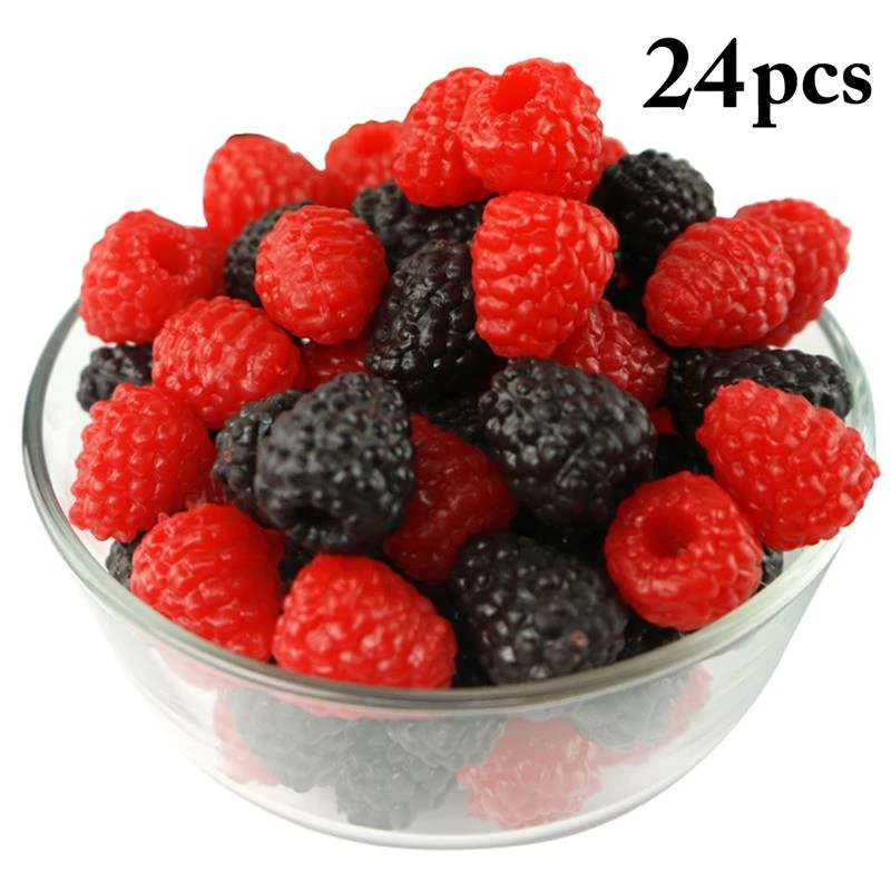 JUSTDOLIFE 24PCS Artificial Fruit Lifelike Strawberry Raspberry Fake Fruit Foam Fruit JUSTDOLIFE 24PCS Artificial Fruit Lifelike Strawberry Raspberry Fake Fruit Foam Fruit