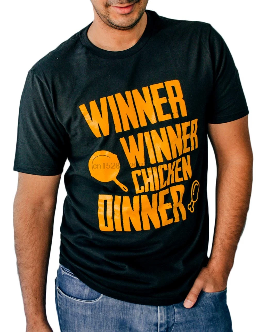 

Shirts Winner Winner Chicken Dinner PUBG Shirt Funny Gamer Tee Men's