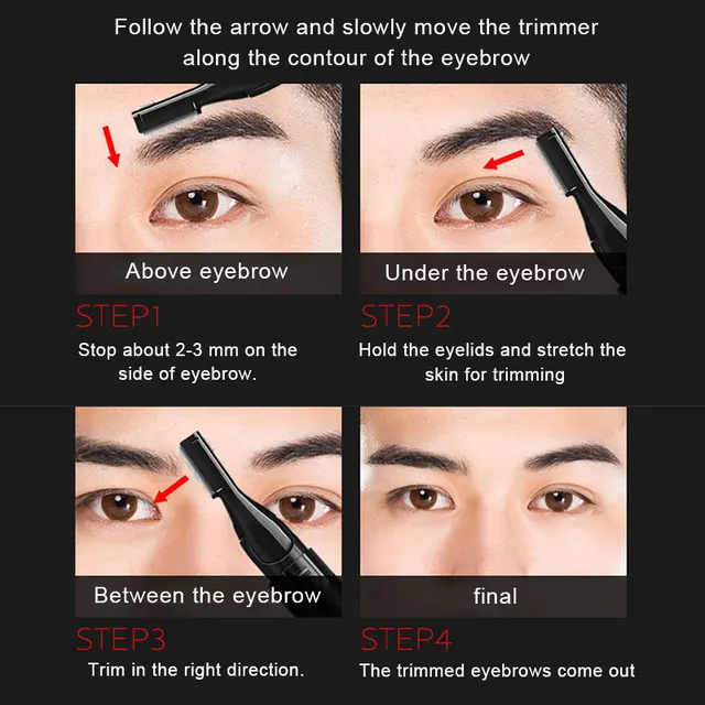 Tondeuse sourcil électrique, rasoir polyvalent de haute qualité