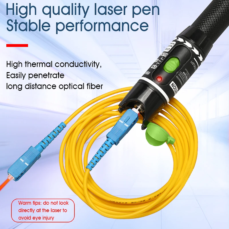 Visual Fault Locator 20mW Fiber Optic Cable Tester 20KM Range Red Laser Light Pen Type SC/FC/ST