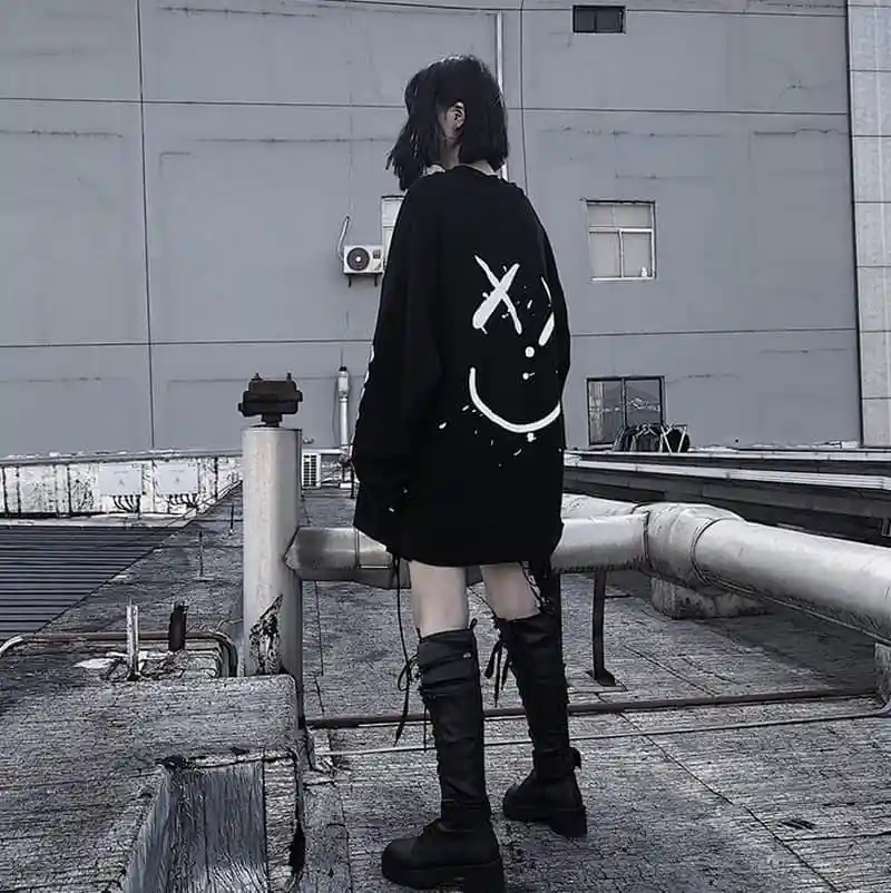 Tanie NiceMix 2019 moda Streetwear drukuj Lady bluzy damskie O Neck luźne ubrania kobieta jesień Hip Hop swetry na co dzień