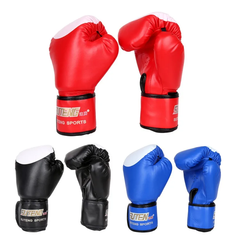Перчатки для кикбоксинга мужчин женщин ПУ каратэ Муай Тай Guantes De Boxeo Free Fight MMA Sanda