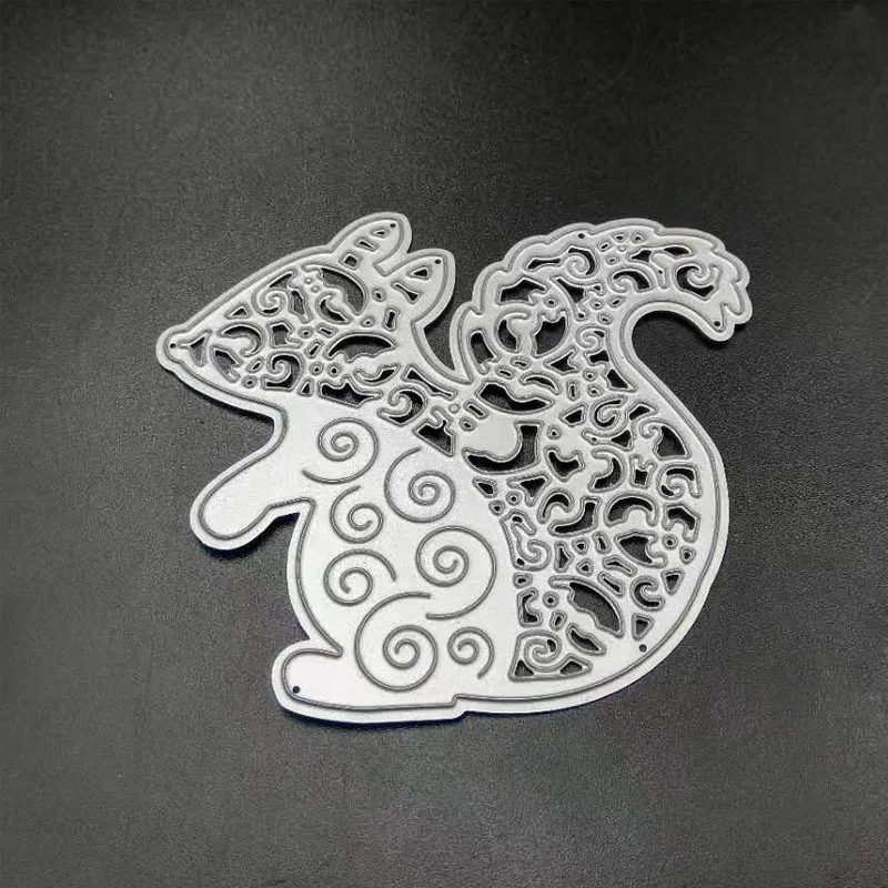 

ZATWBS Cute squirrel Cutting Dies for DIY Scrapbooking Decoretive Embossing Stencial DIY Decoative Cards die cutter