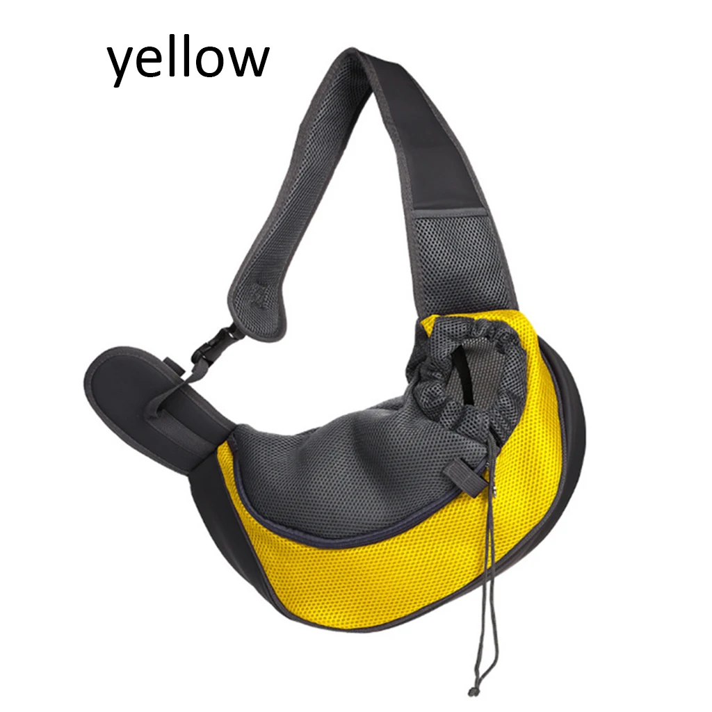 Pet Puppy Carrier S/M Открытый Путешествия собака сумка сетка Оксфорд один комфорт слинг Сумочка Сумка - Цвет: Цвет: желтый