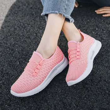 

Flats Fashion New Women Shoes Casual Ladies Shoes Woman Lace-Up Spring Summer Mesh Breathable Female Sneakers Zapatillas Mujer