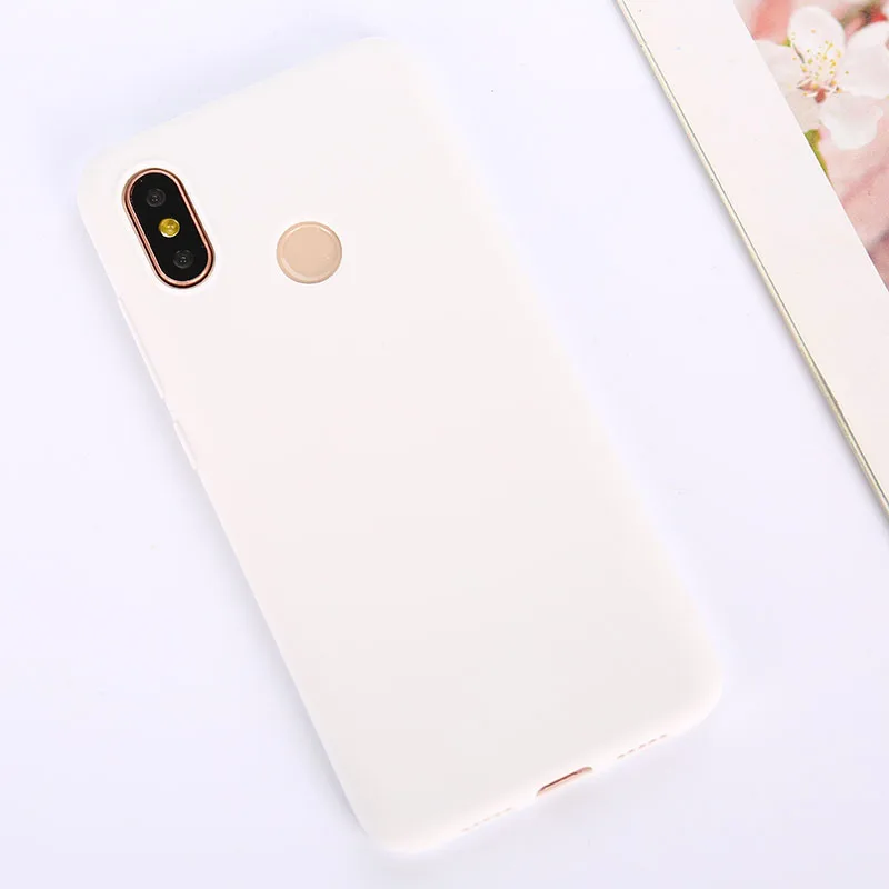 White Цветной ТПУ силиконовый чехол для Xiao mi Red mi Note 6 5 7 8 Pro Red mi 7 6A 7A матовый чехол для Xiaomi mi 9 SE mi 9T mi 8 Lite mi A2 A1 A3 - Цвет: White