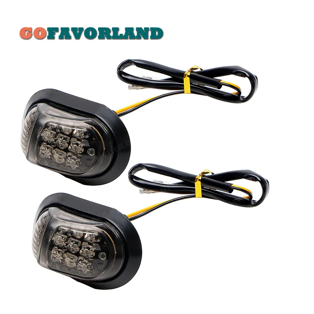 

12V 1 Pair Piranha Light Flasher Turn Signal Light Yellow Lighting Motorbike Flush Mount Indicators Blinker 9 LED Motorcycle