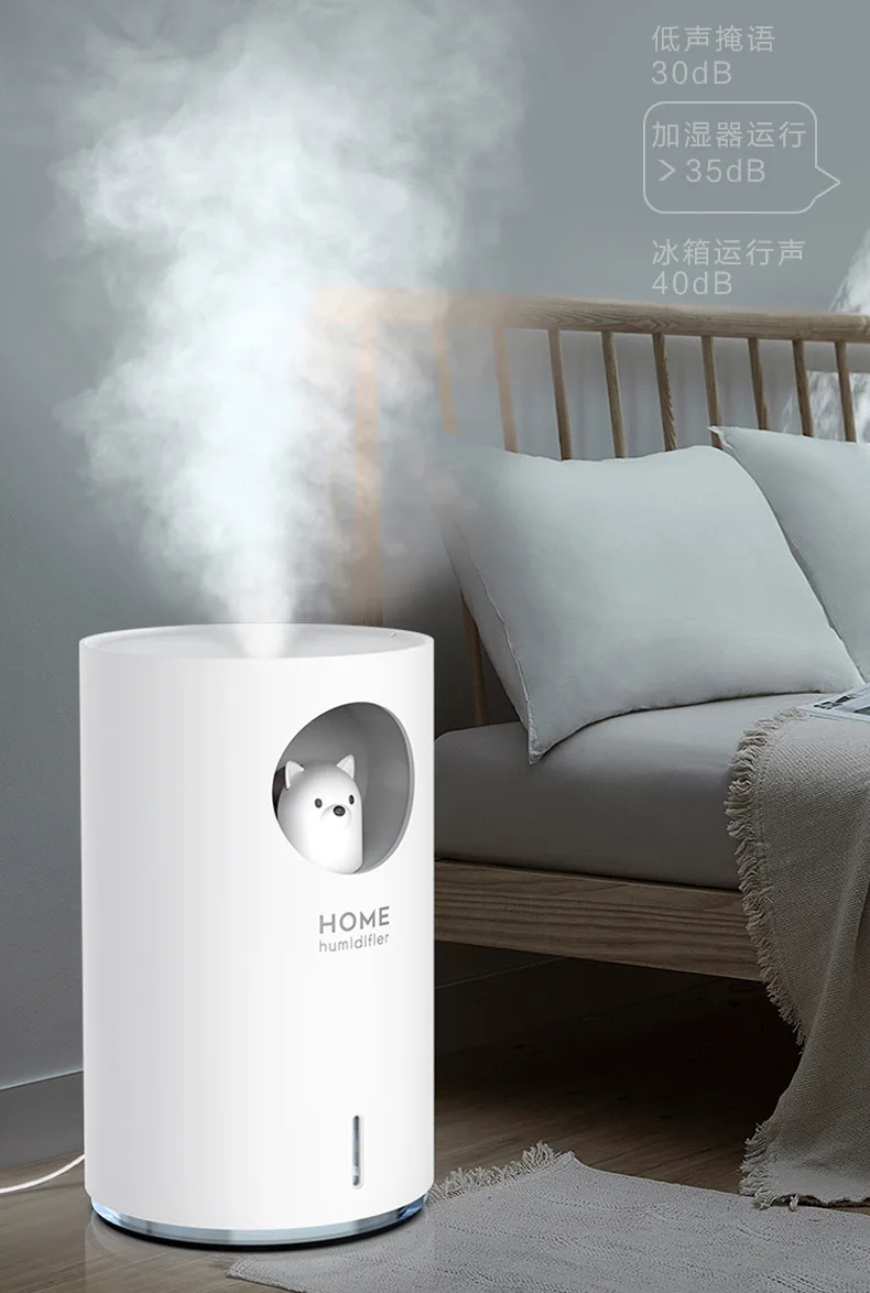 700 ml ultrasonic air humidifier aroma diffuser car USB fog light with LED night light