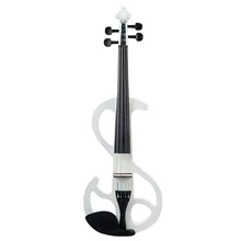 NAOMI Electric Violin 4/4 Electric Violin W/ Carrying Case+Bow S Type White Color Basswood Electric Violin New